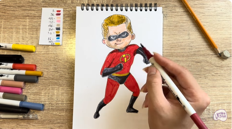 Рисуем Шастик Парр из "Суперсемейка"