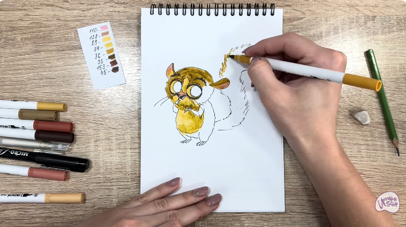 Рисуем Морт из "Мадагаскар"