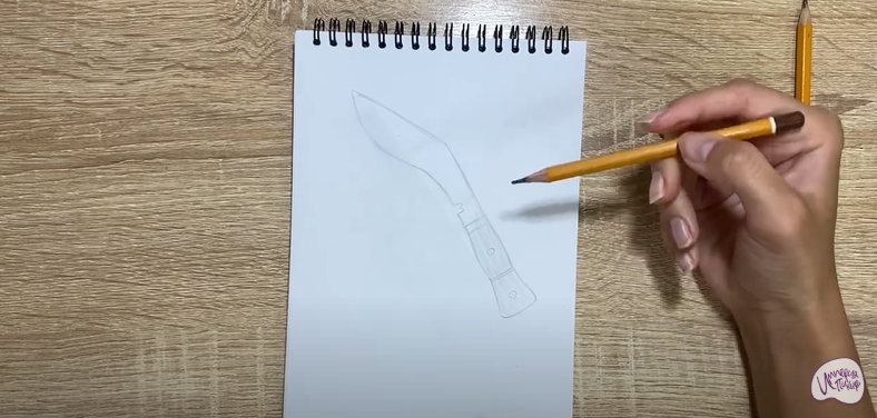Рисуем Нож "Кукри"