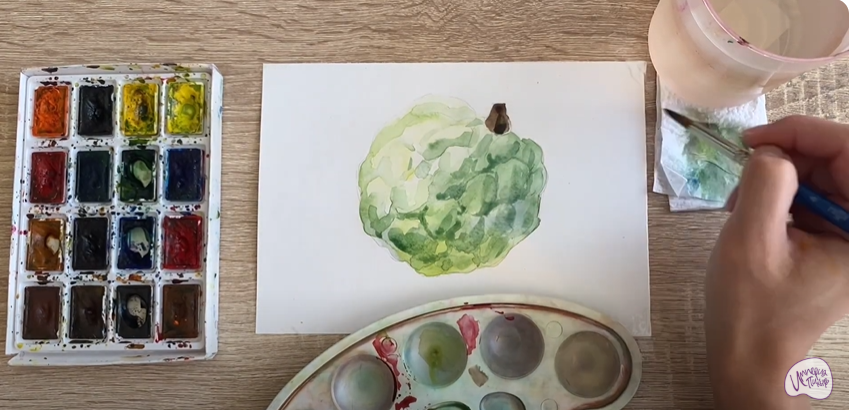 Рисуем Аннона сетчатая