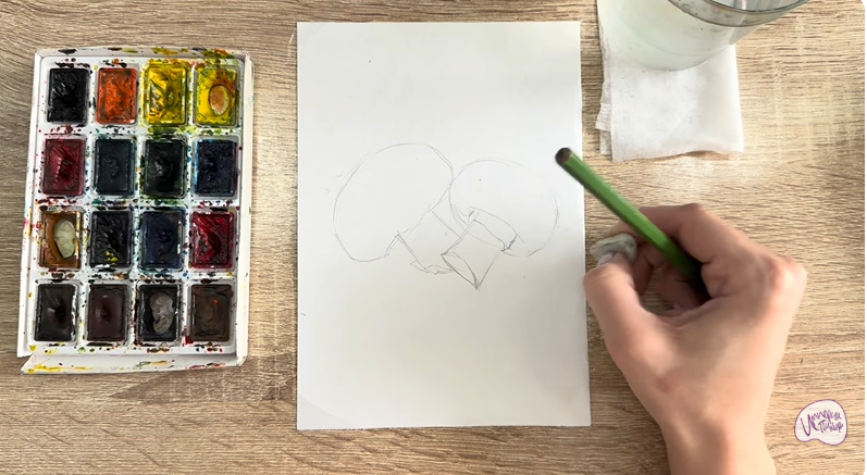 Рисуем Шампиньоны