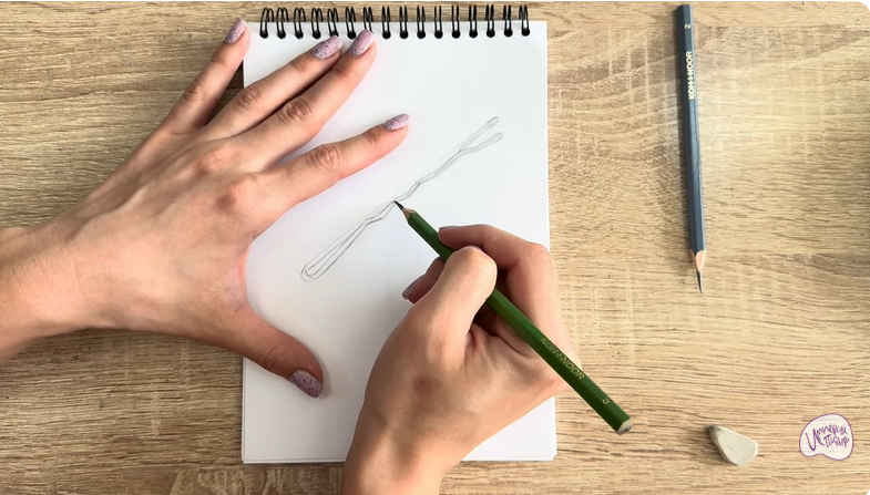 Рисуем Невидимка для волос