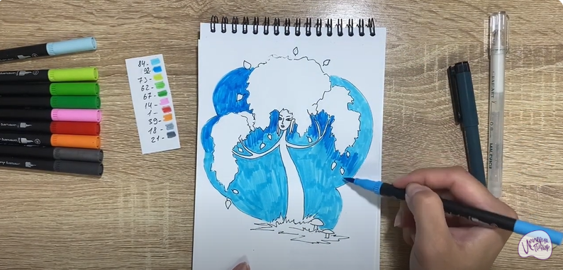 Рисуем Берёза из сказки