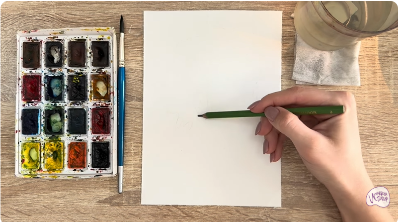 Рисуем Багрянник японский