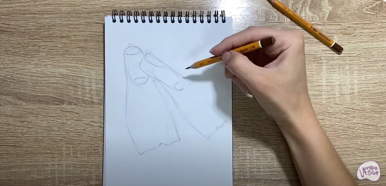 Рисуем Ласты для плавания