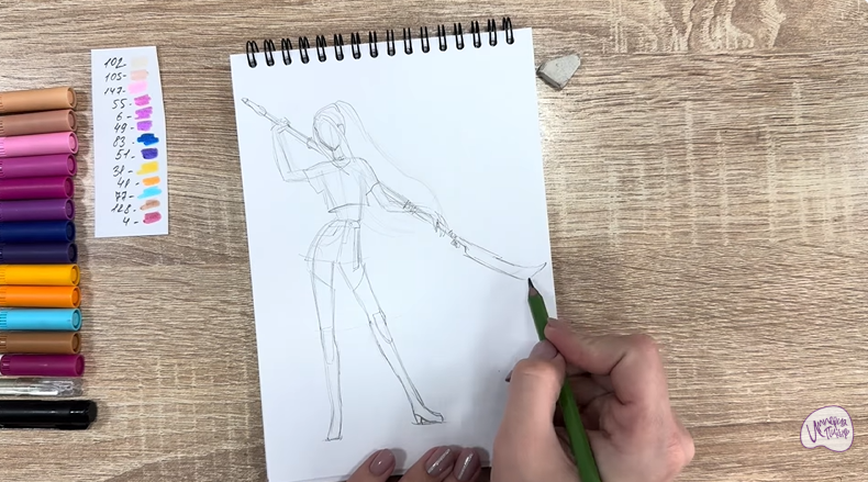 Рисуем Мира из "Кейпоп-охотницы на демонов"