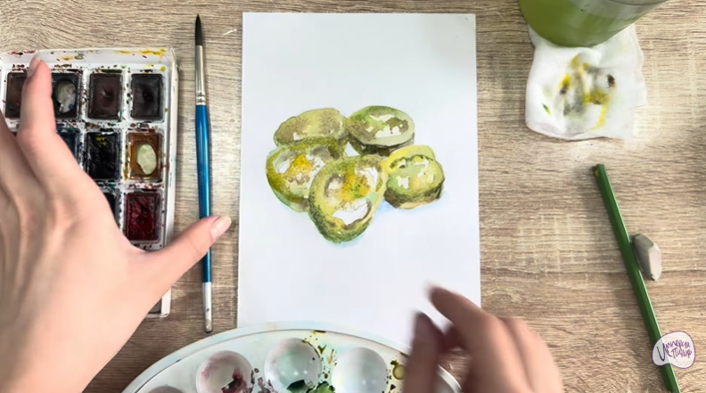 Рисуем Маринованные халапеньо