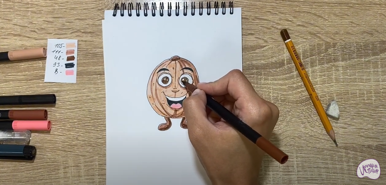 Рисуем Кавайный орех