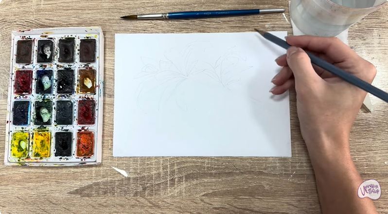 Рисуем Волчья ягода