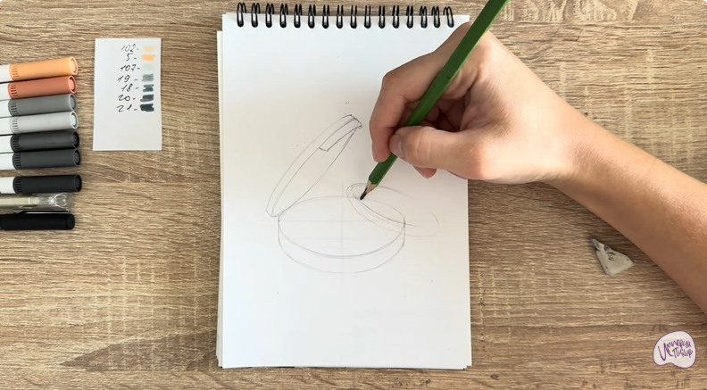 Рисуем Пудра для лица