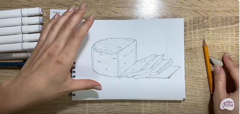 Рисуем Сыр "Фета"