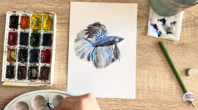 Рисуем Рыба петушок