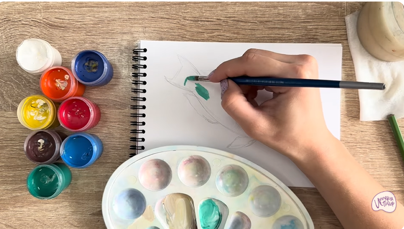 Рисуем Рыба-попугай