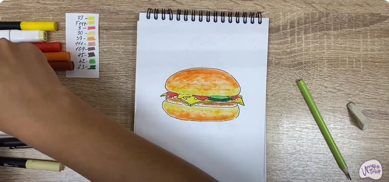 Рисуем Чизбургер