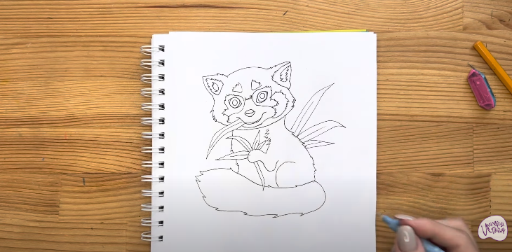 Рисуем Красная панда