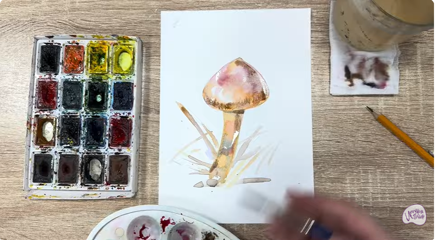 Рисуем Мокруха пурпуровая