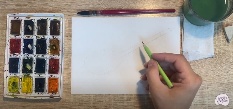 Рисуем Деревянная ложка