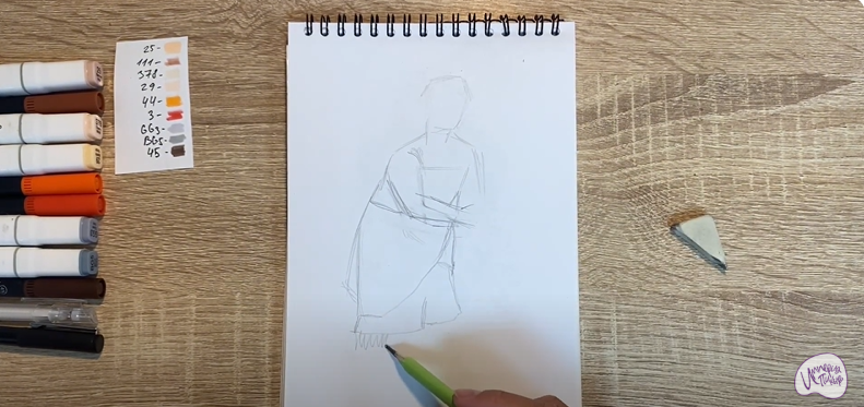 Рисуем Тала из "Моана"