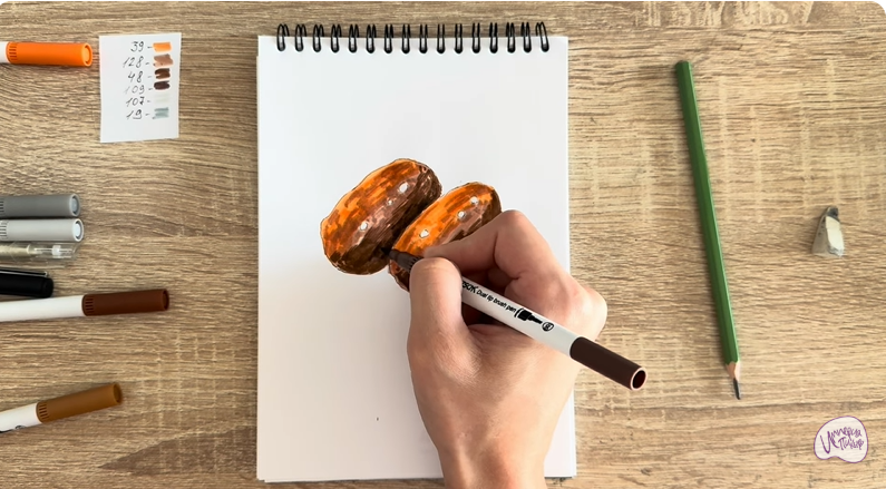 Рисуем Пирожное Картошка