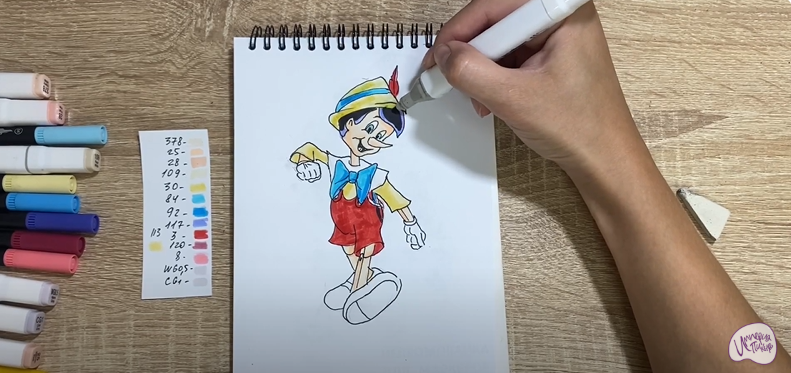Рисуем Пиноккио