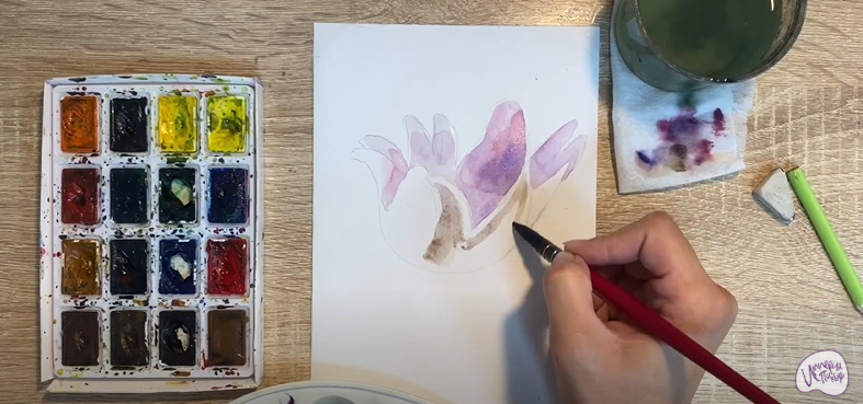 Рисуем Саркосфера корончатая