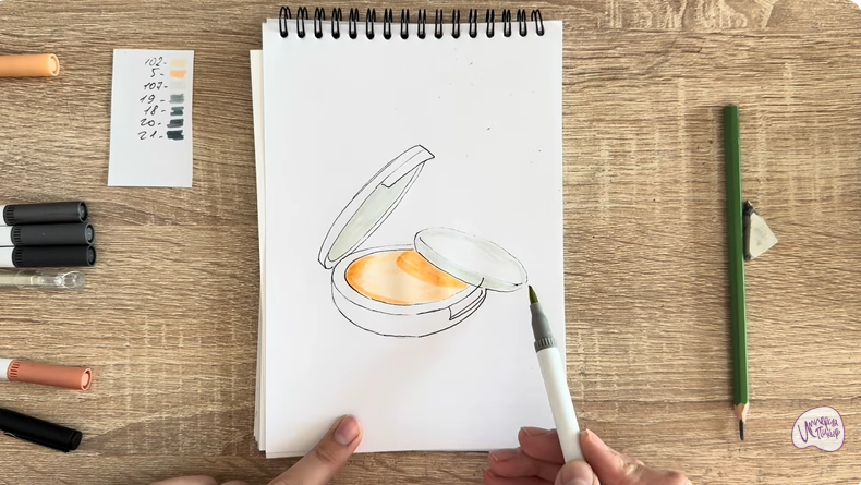 Рисуем Пудра для лица