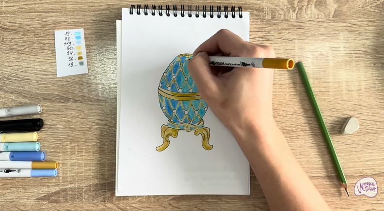 Рисуем Яйцо Фаберже