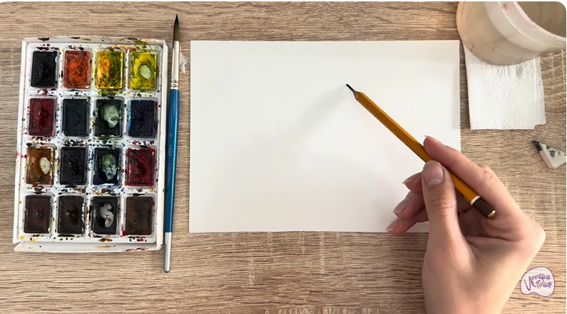 Рисуем Алтей лекарственный