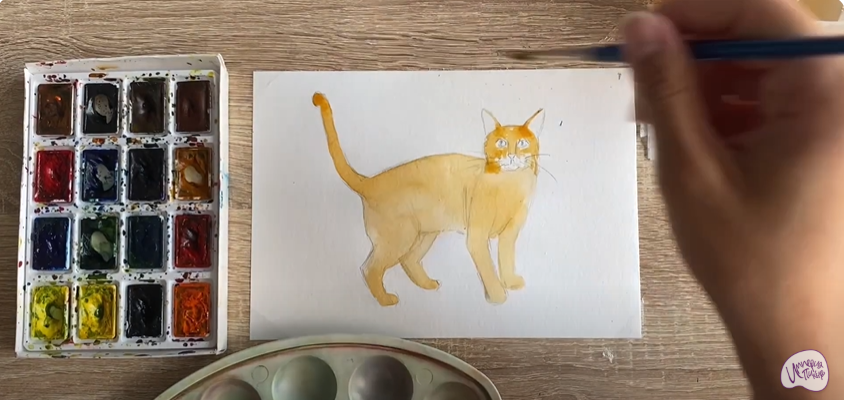 Рисуем Бенгальская кошка