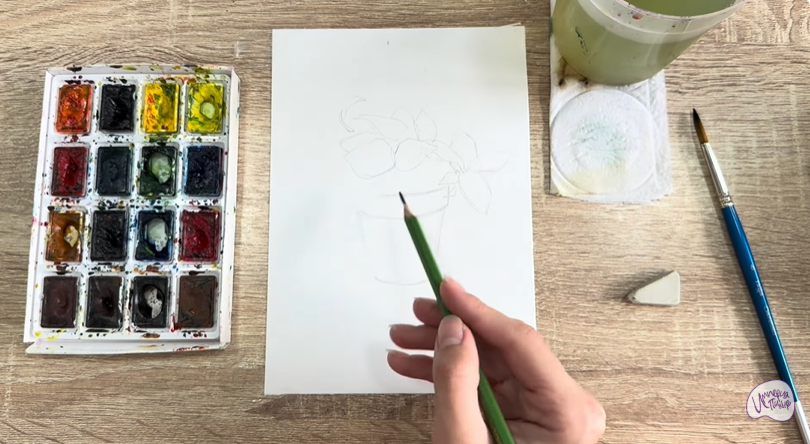 Рисуем Традесканция