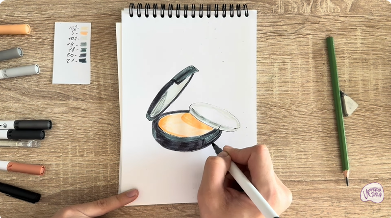 Рисуем Пудра для лица