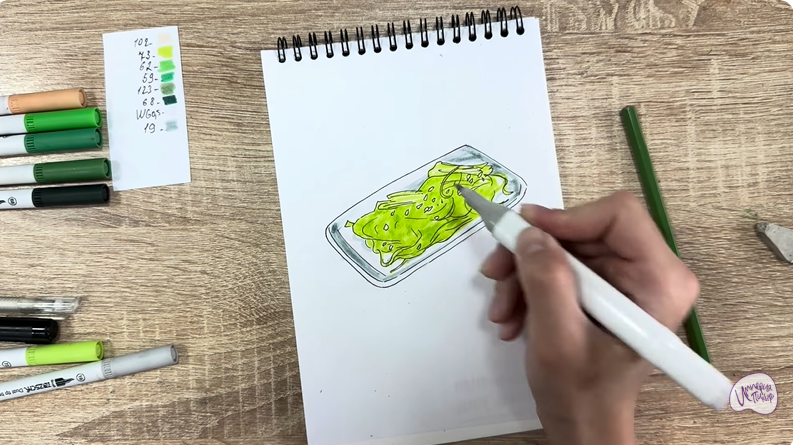 Рисуем Салат "чука"