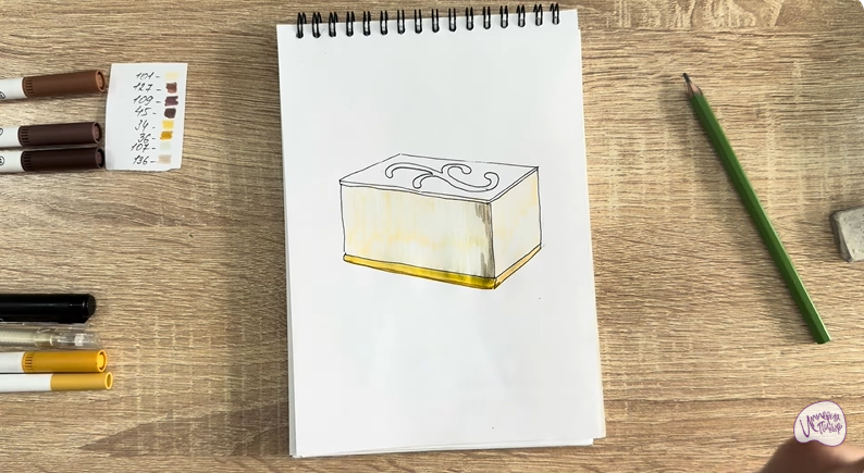 Рисуем Пирожное "Птичье Молоко"