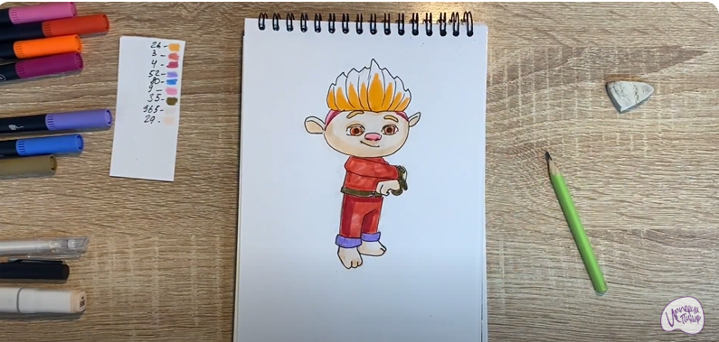 Рисуем Рей из "Монсики"