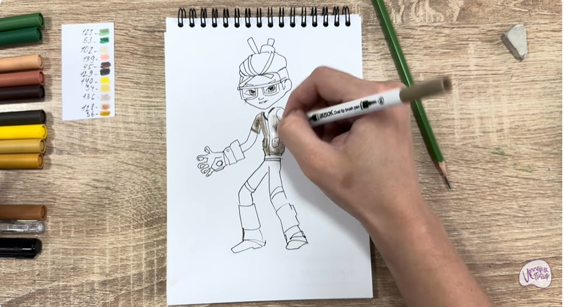 Рисуем Виктор из "герои Энвелла"