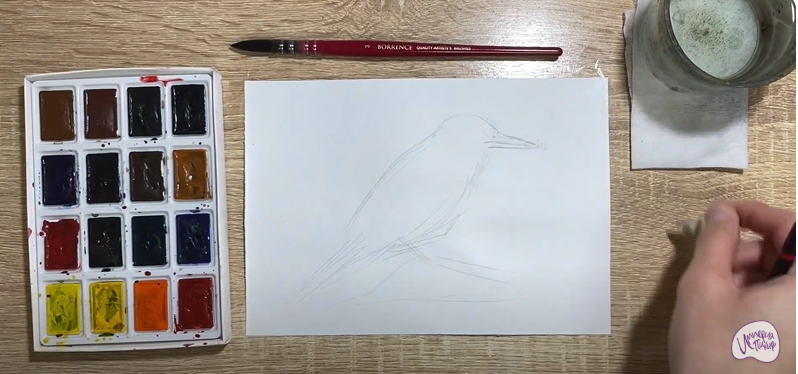 Рисуем Кедровка