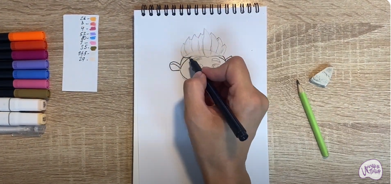 Рисуем Рей из "Монсики"