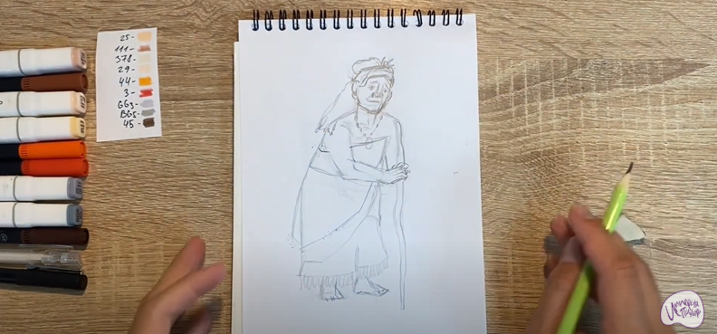 Рисуем Тала из "Моана"