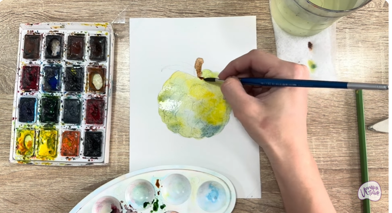 Рисуем Сахарное яблоко