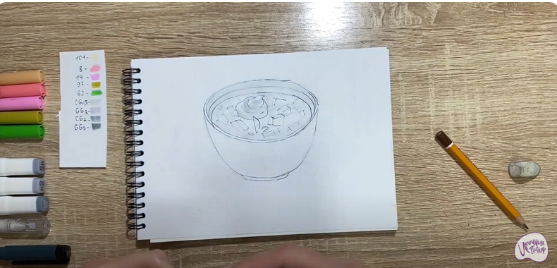Рисуем Окрошка