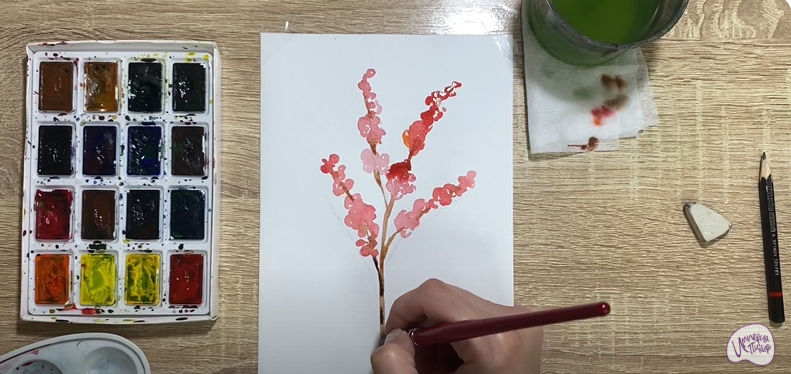 Рисуем Цветок "Илекс"