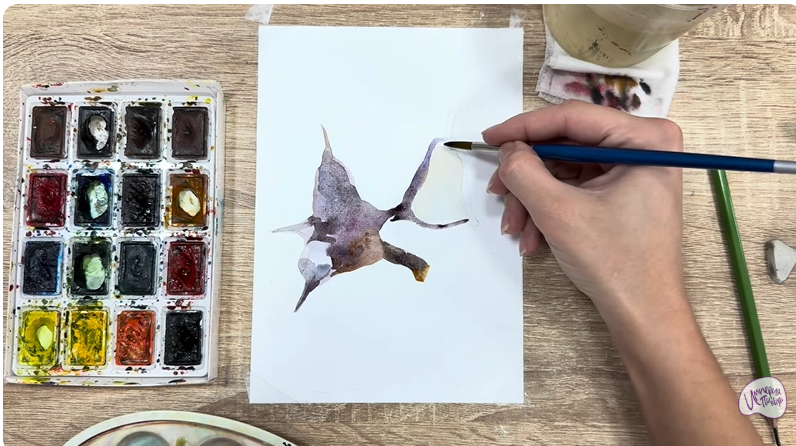 Рисуем Водяной орех