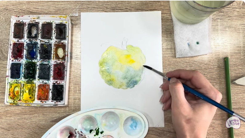 Рисуем Сахарное яблоко