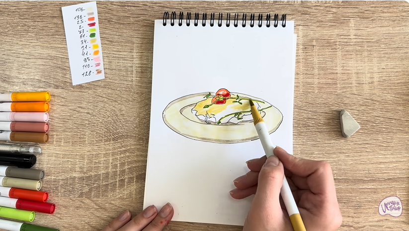 Рисуем Мясо по-французски