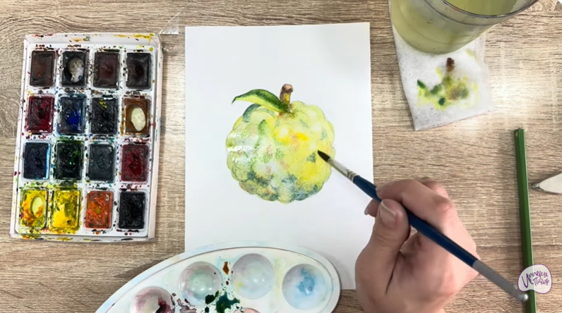 Рисуем Сахарное яблоко