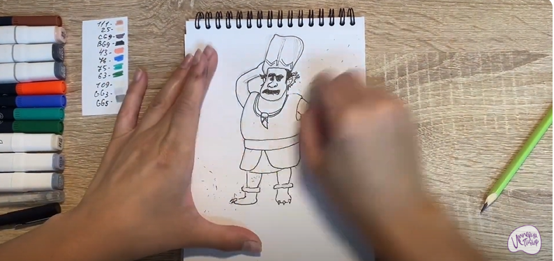 Рисуем Утёс из мультфильма "Маракуда"