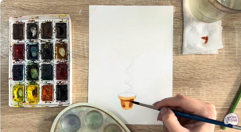 Рисуем Мирт обыкновенный