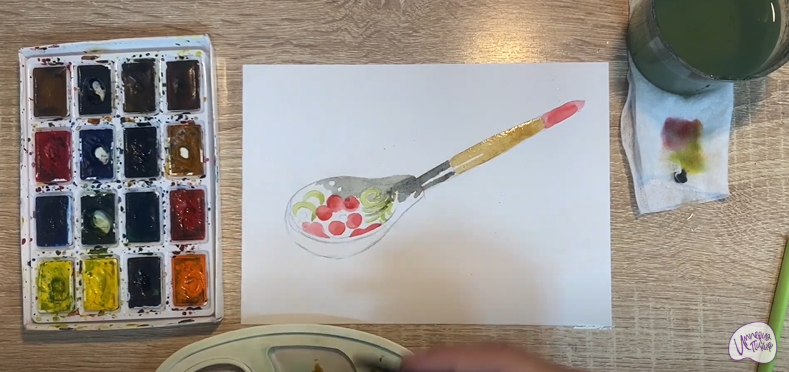 Рисуем Деревянная ложка