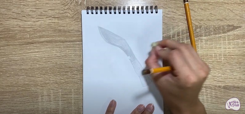 Рисуем Нож "Кукри"