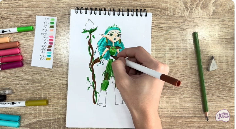 Рисуем Дриада из "Сказочный Патруль"